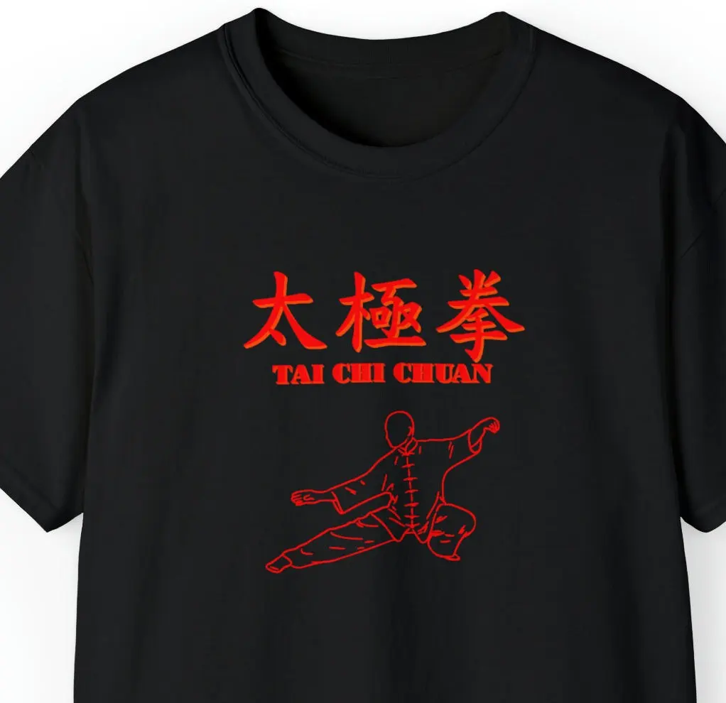 T-Shirt Tai Chi Chuan Lettere Rosse