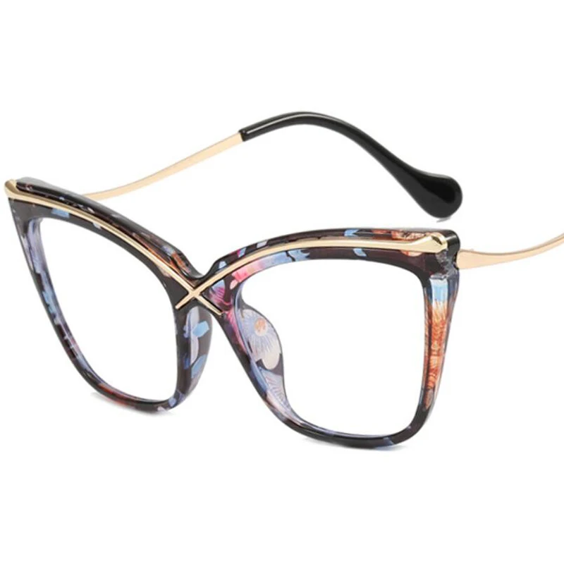 Pretty Blue Light Reading Glasses for Women Premium Quality, Clear Color,  Oversized Cat Eye Shape, 54mm, Light Weight, Gift for Mom/her 