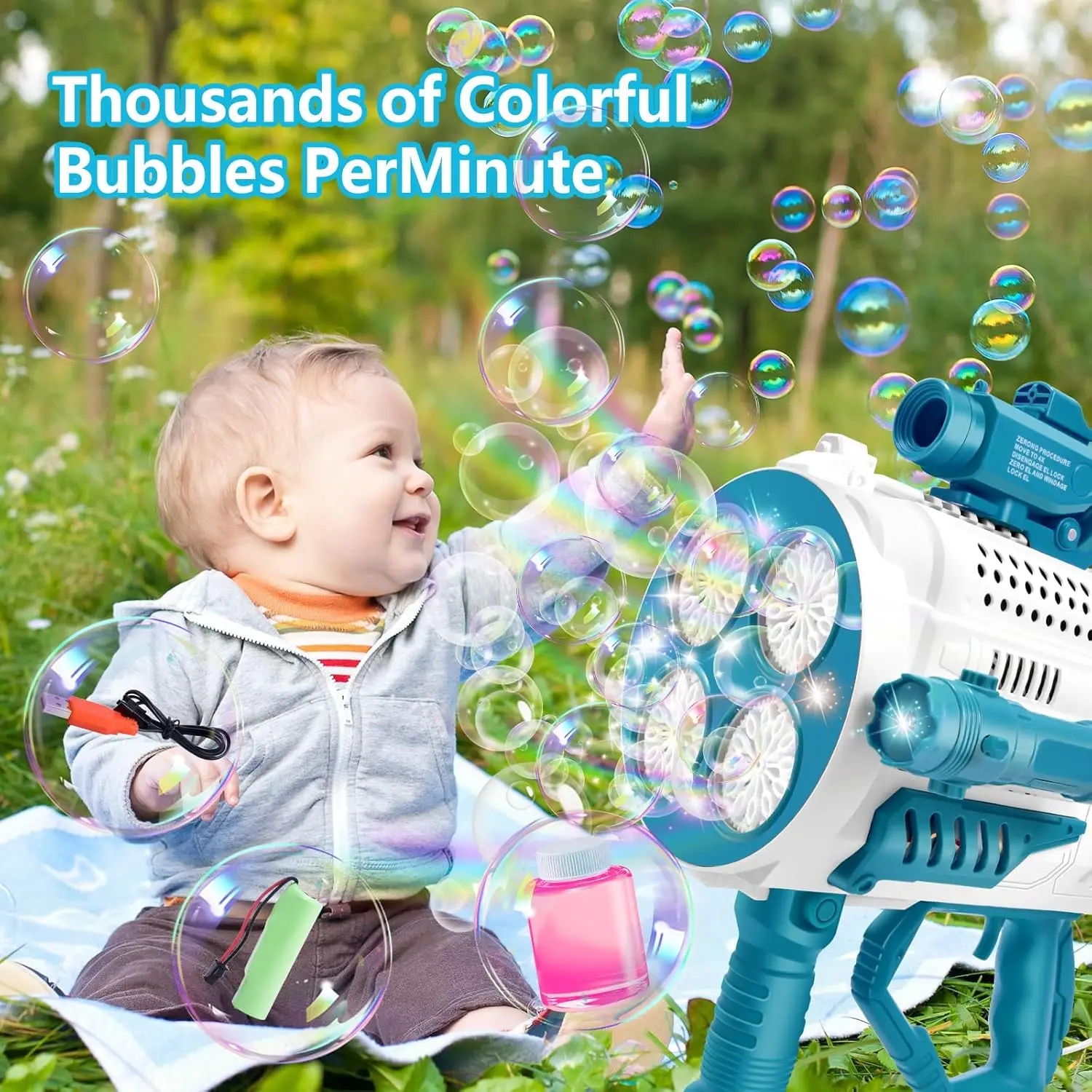 Large Automatic Rocket Bubble Gun Dinosaur Big Holes Bubbles Machine Gun Launcher Shape Blower Soap Outdoor Toys For Kids Audlt 6