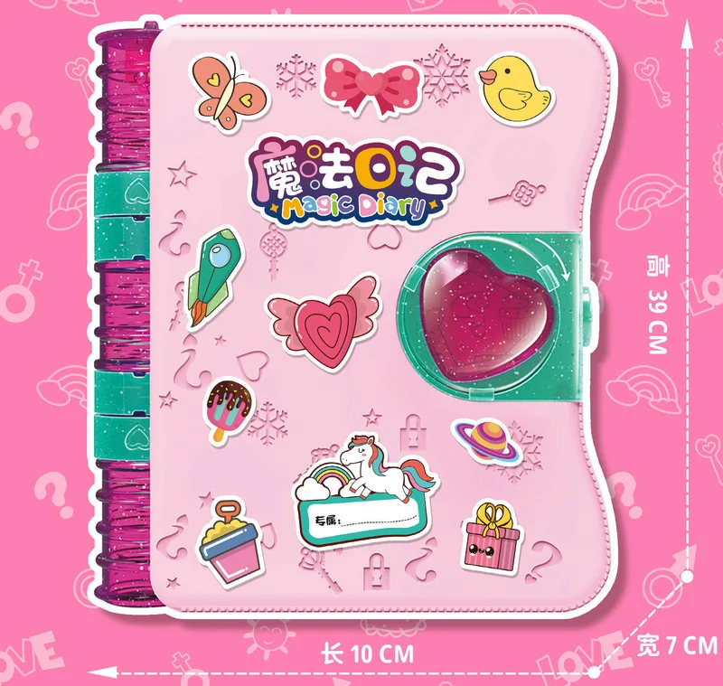 New Magic Book Stationery Set Cartoon Hairpin Pendant Sticker Children'S Play House Toy Gift For 3 - 7 Years Old Girls