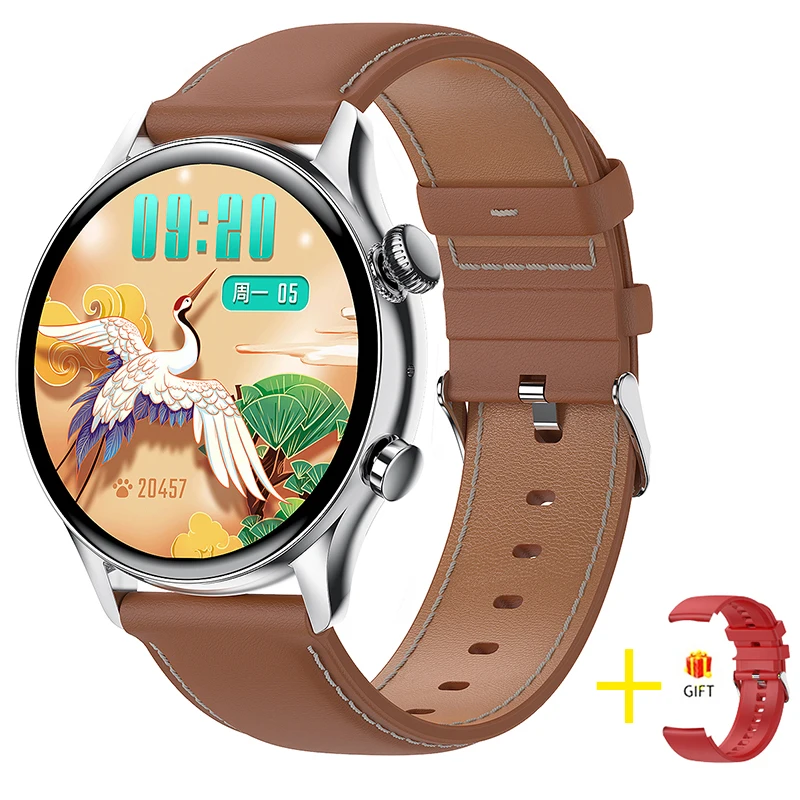 LIGE NFC Bluetooth Call Smartwatch Men 1.3 inch AMOLED 360*360 Screen Support Always On Display New Smart Watch Password Unlock 