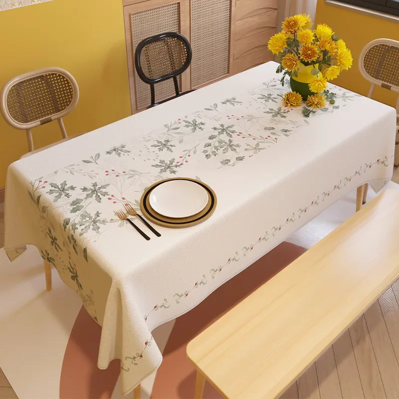 

2024 Printed new greaseproof round tablecloth yellow