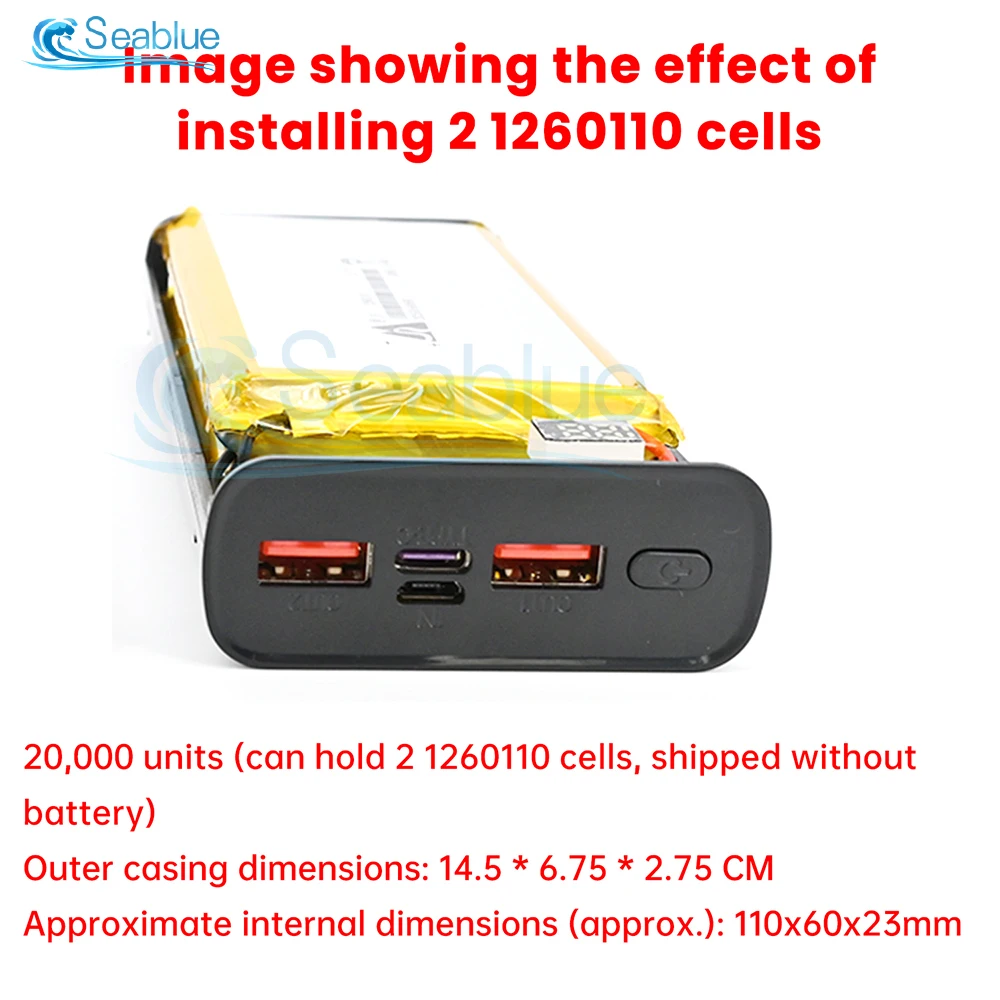 Kit Power Bank fai-da-te a ricarica super veloce da 22,5 W con display digitale in tempo reale Protezione tripla di ricarica rapida bidirezionale di tipo C - immagine 3
