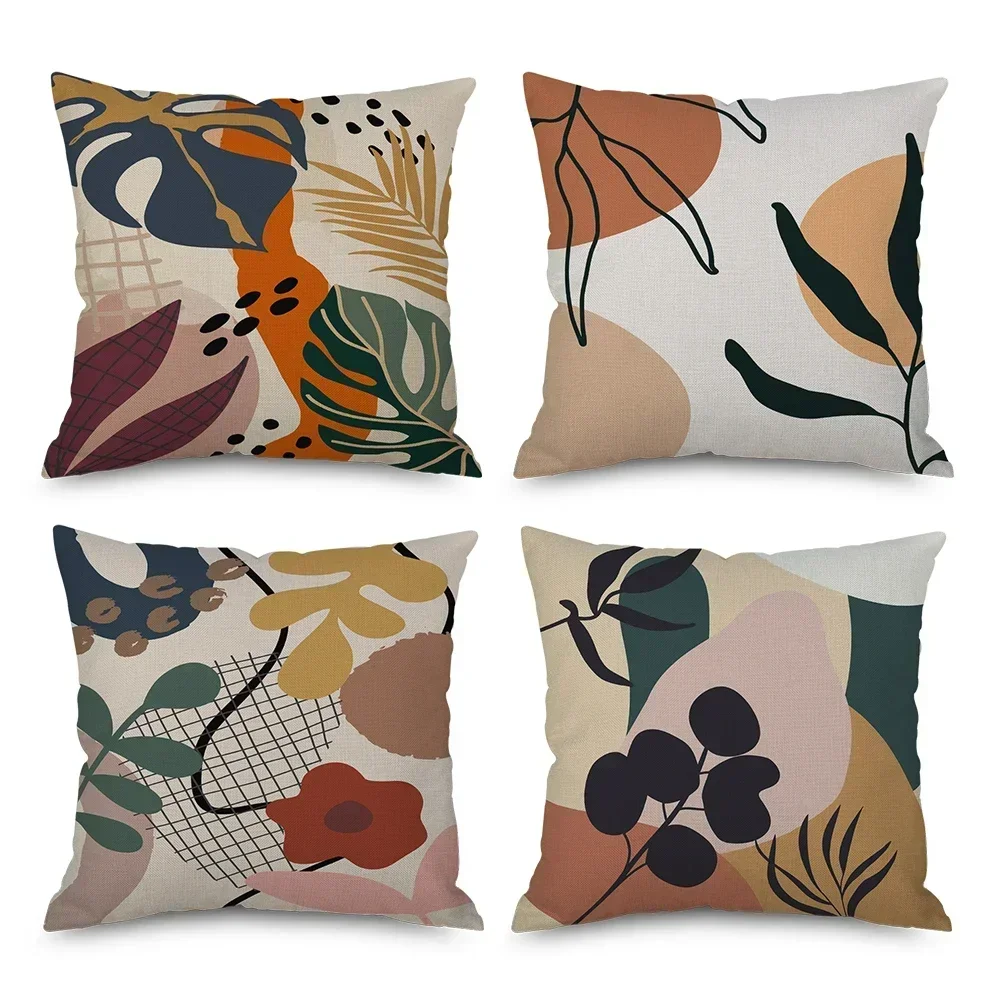 

Home Decor Pillowcase Morandi 45x45cm Printing Cushion Cover Nordic Ins Style Living Room Decoration