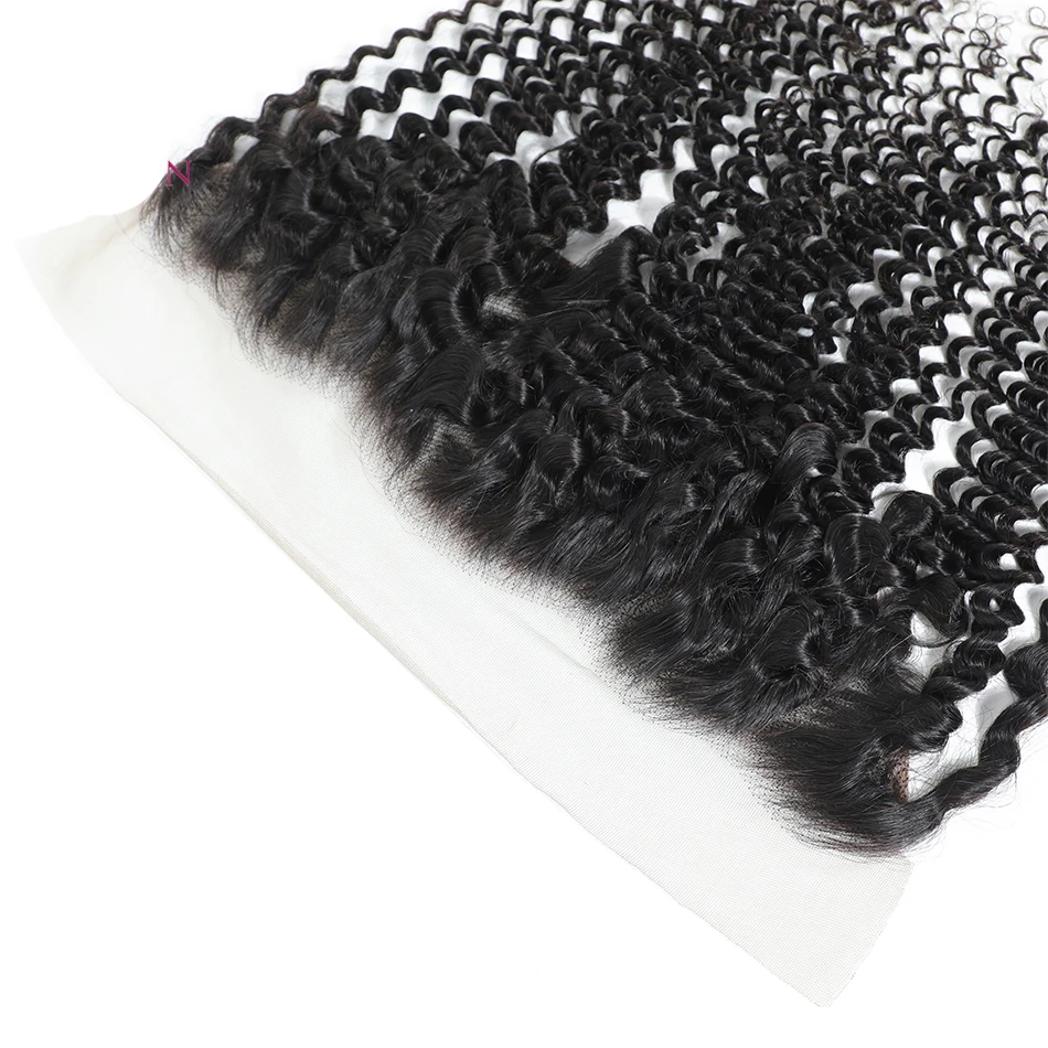 10A Kinky Curly Human Hair Lace Frontal Closures Brazilian 13X4 and 13X6 Lace 100% Remy Hair Frontals Transparent Swiss
