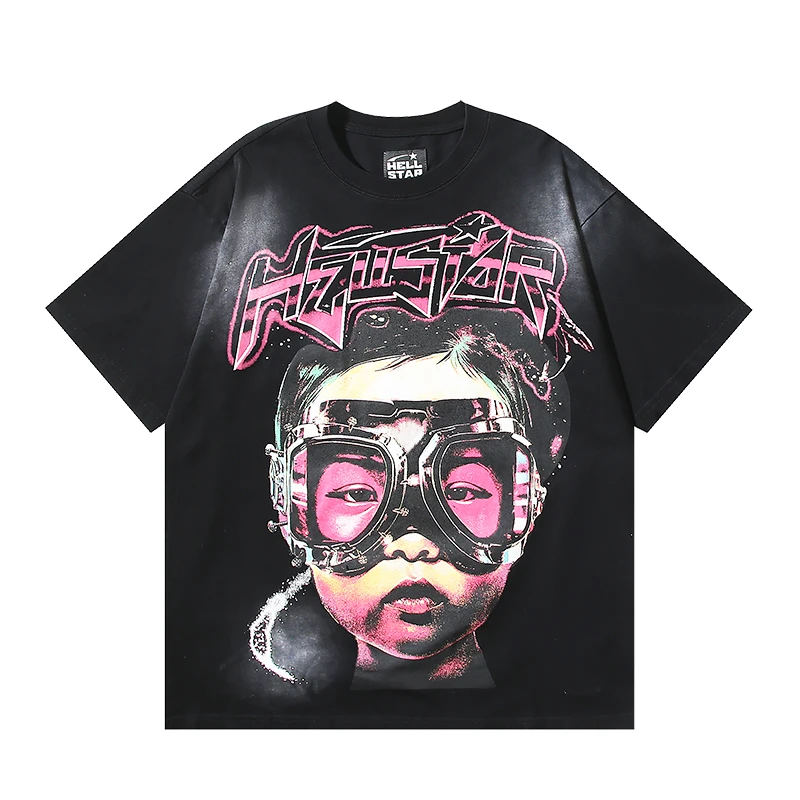 

Hellstar Summer Style Men's Women T-shirts Loose short Sleeved Hip-hop Oversized Trendy Styles 2024 New