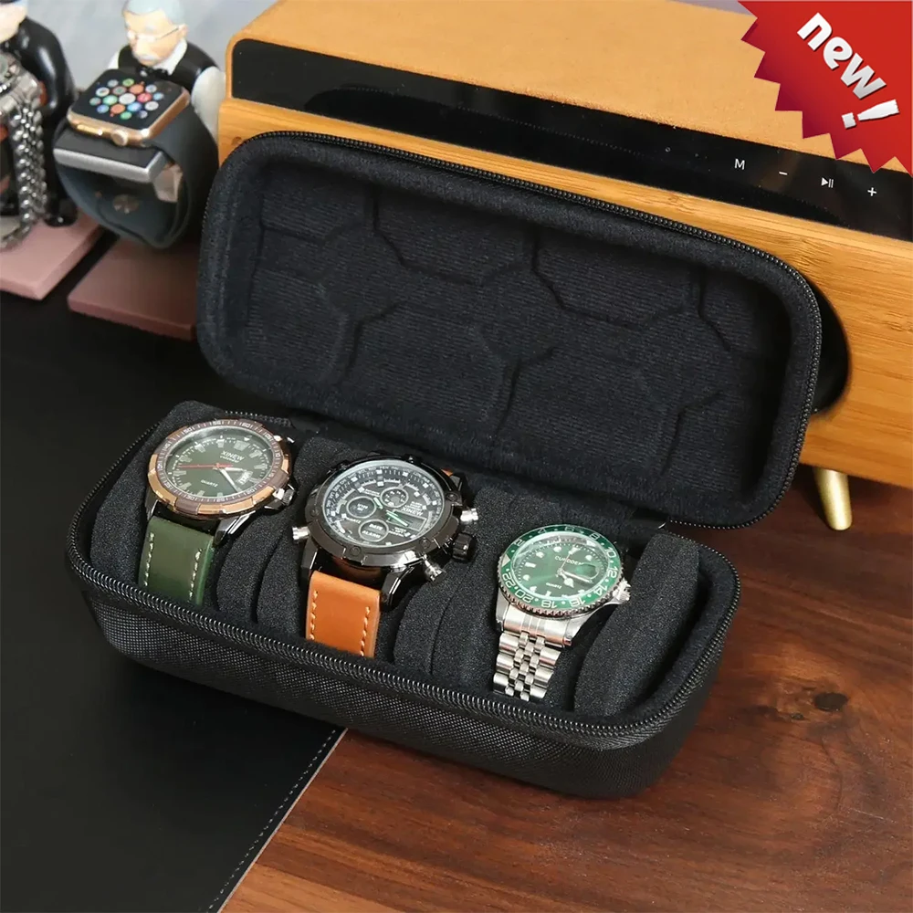 Watch Box Organizer For Men or Women Watch Travel Case Portable Storage Display Holder for Wristwatches and Smart Watches