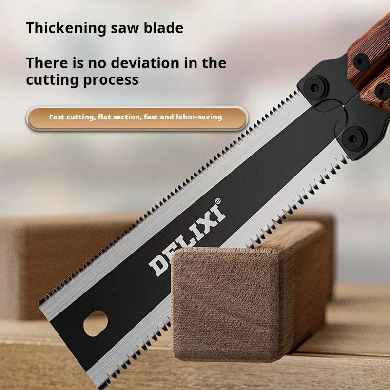 Sharp Woodwork Hand Saw Walnut Handle Double sided fold shrink Butterfly Saw multi purpose saw folding saw handheld saw