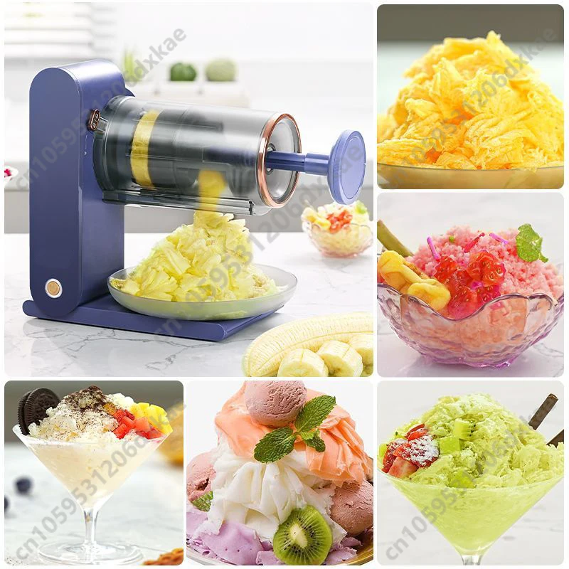 DIY Smoothie Machine Rechargeable Snowflake Ice Shaver Slushy Drinks Dessert Maker Fruit Mein Mein Ice Maker Cream Machine