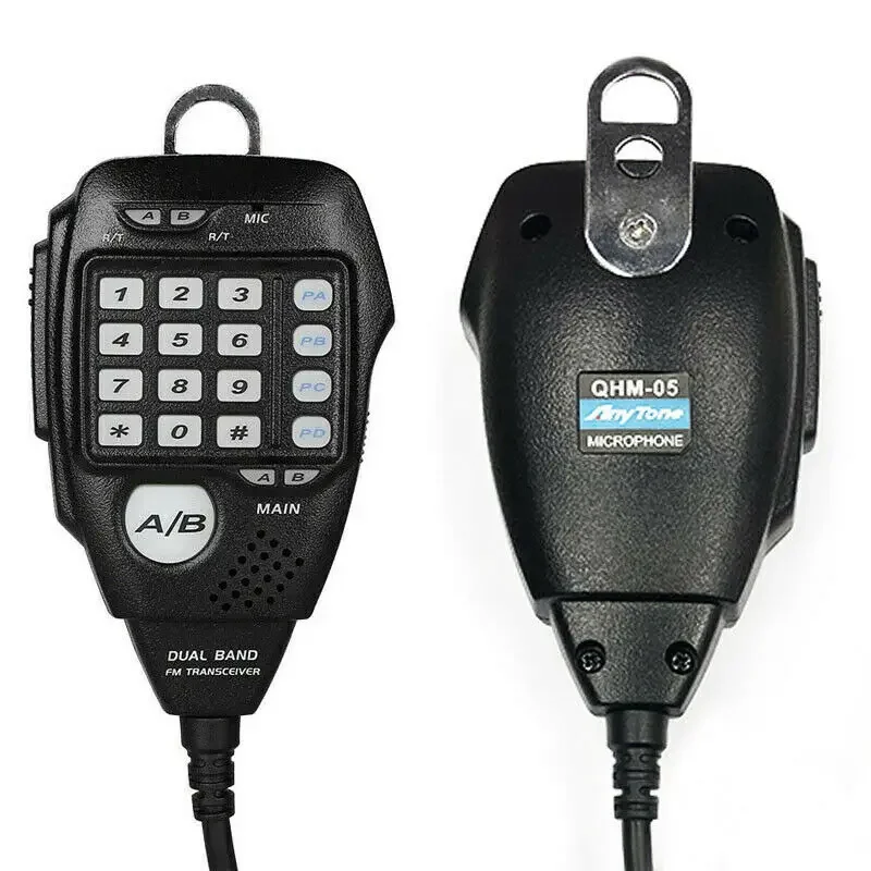 AnyTone PTT Mic Speaker Hand Microphone for AnyTone Walkie Talkie AT-588UV AT-778UV Dual Band FM Transceiver Car Mobile Radio