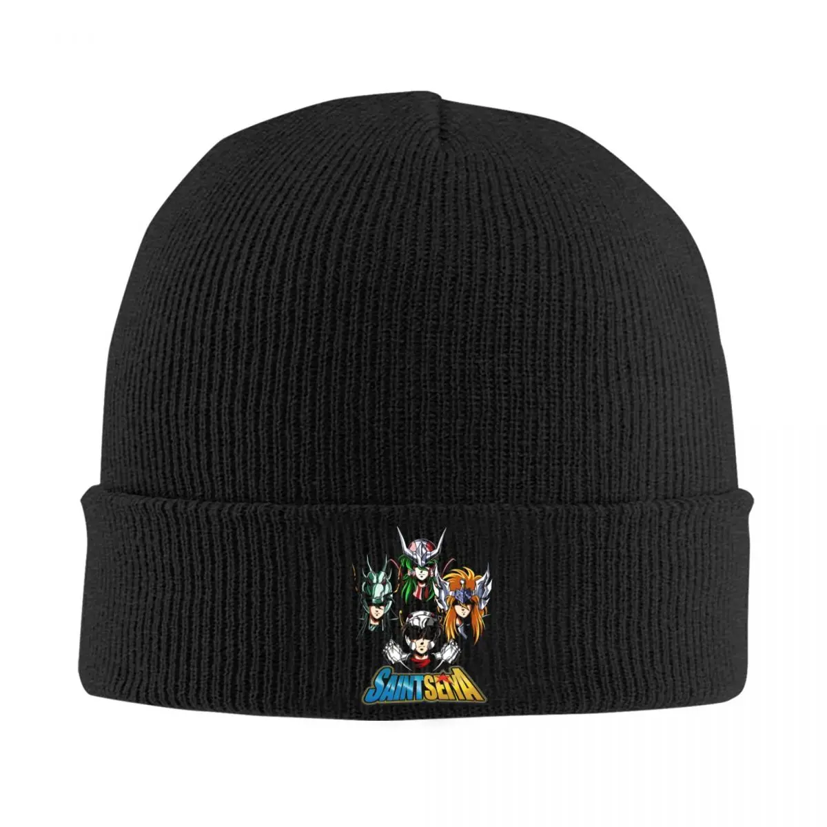 

Adventure Anime Saint Seiya Skullies Beanies Caps Cool Winter Warm Knitting Hats Unisex Adult Knights Of The Zodiac Bonnet Hat