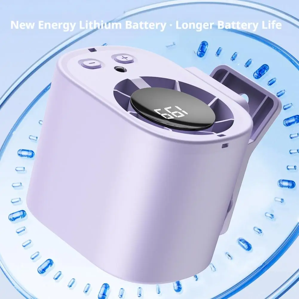 Ventilatore per Auto con Clip, Portatile, Ricaricabile USB, con Display LED, Rotazione a 360°, Batteria a Lunga Durata - Image 4