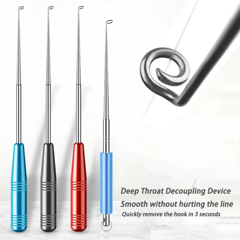 Fish Hook Remover Stainless Steel Safety Fishing Hook Extractor Detacher Rapid Decoupling Device