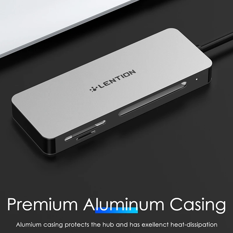 LENTION USB 3.0-CF SD/미니 SD 카드 리더, SD/SDHC/SDXC/MMC/RS-MMC/미니 SD/미니 SDHC용 SD 3.0 카드 어댑터, 실버