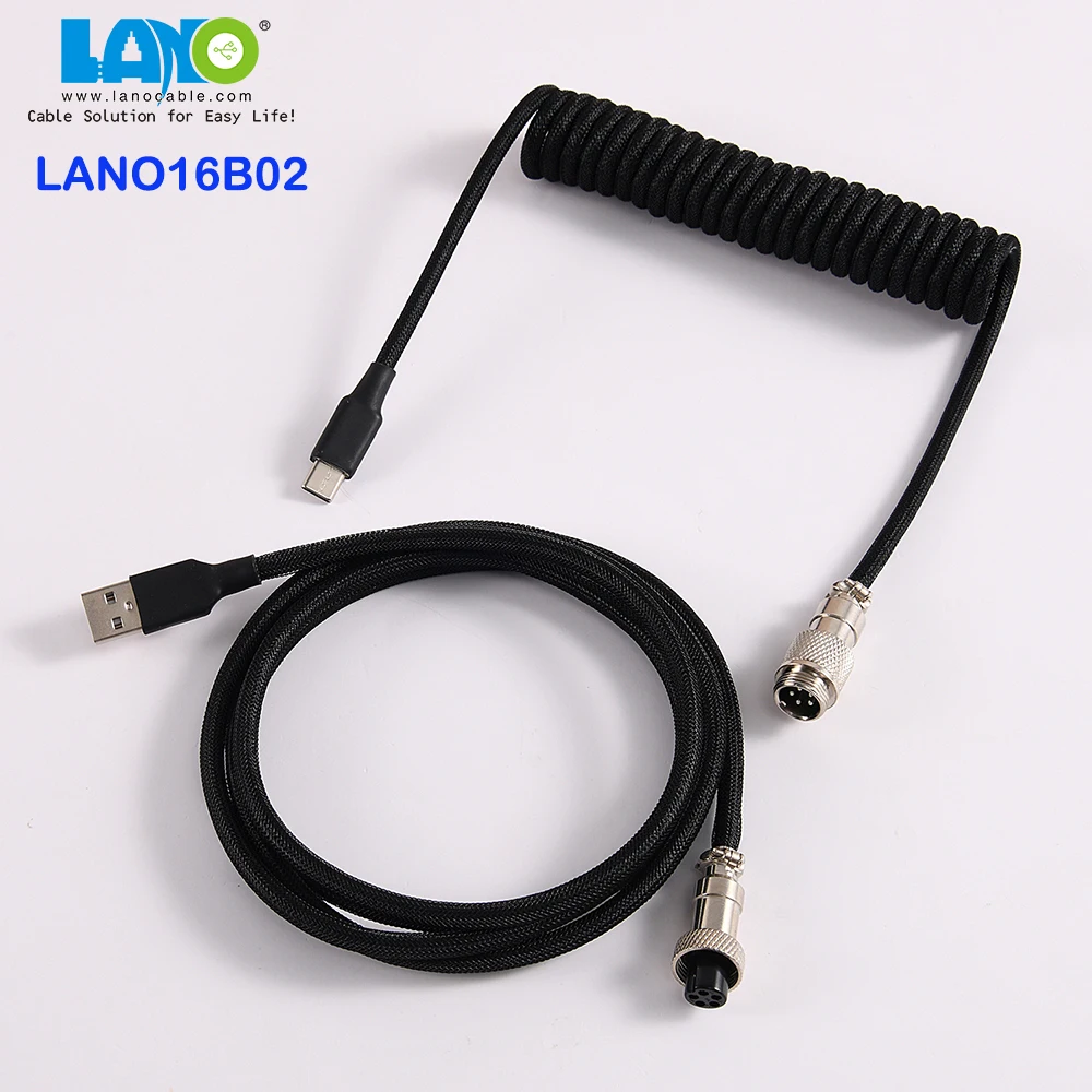 UCINNOVATE Cable De Teclado En Espiral, Cable USB C En Espiral Para Teclado De Juegos, Cable