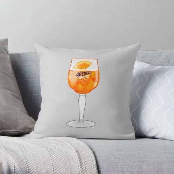 

Aperol Spritz In A Glass Printing Throw Pillow Cover Fashion Comfort Home Cushion Office Sofa Pillows not include One Side