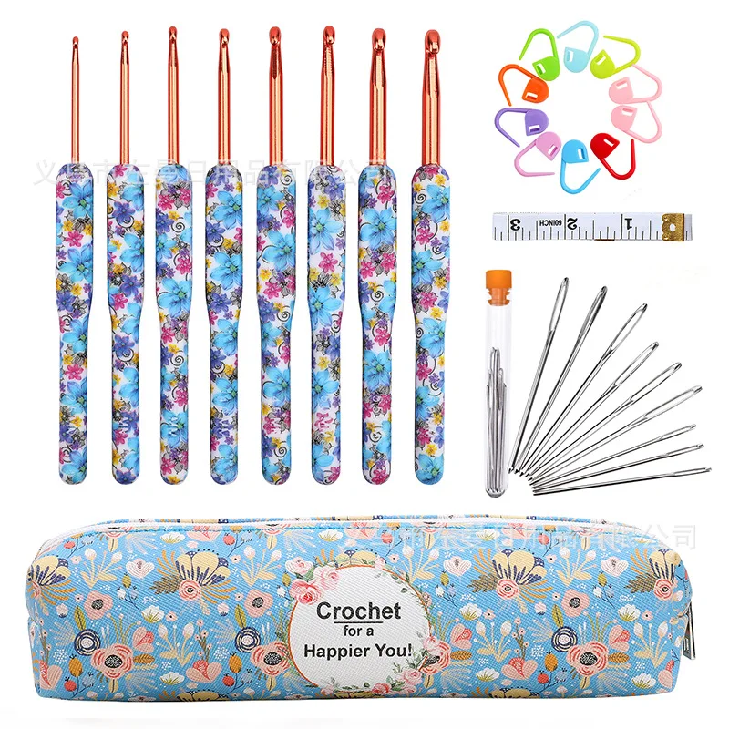 Soft Handle Crochet Hook Set Wool Yarn Compilation Tools Sweater Needle