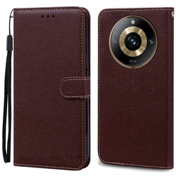 Premium Wallet Flip Leather Phone Case - Stylish, Durable, and Multifunctional Cover for Realme 11 Pro 5G (Coffee)