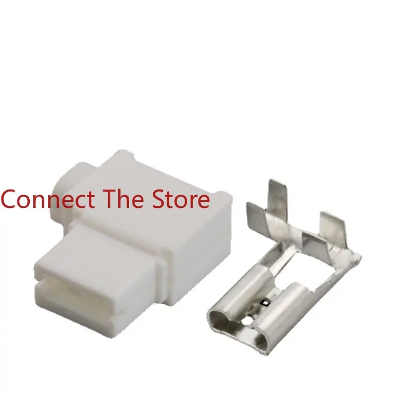 

10PCS 250 Flag Spring 6.3 Nylon Hard Sheath DJ7019-6.3-21 Connector 176497-1 Plug