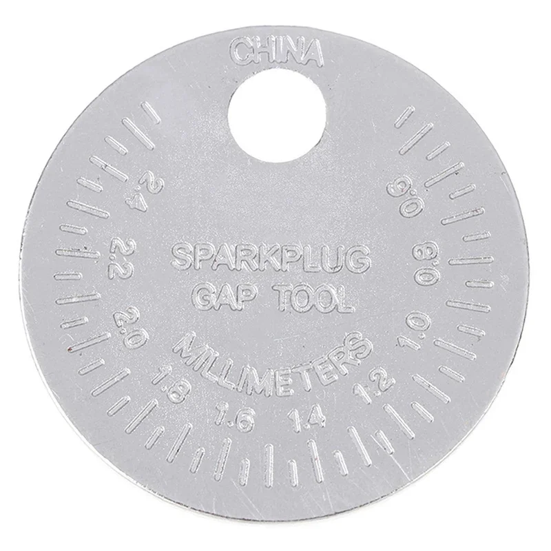 Range Coin-Type Plug Gage Gap Tool Feeler Spark 1 Pc 0.6-2.4mm Spark Plug Gap Measurement Tool