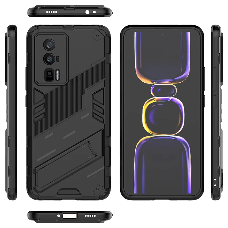  Funda de teléfono para Xiaomi Poco F5 Pro, funda para Xiaomi Poco  F5 Pro Funda protectora de cuero PU estilo vaca, cubierta antideslizante a  prueba de golpes para Xiaomi Poco F5