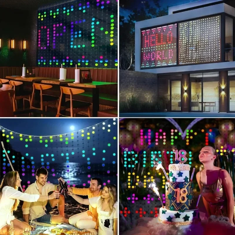 MIMIRGB LED curtain lights setup