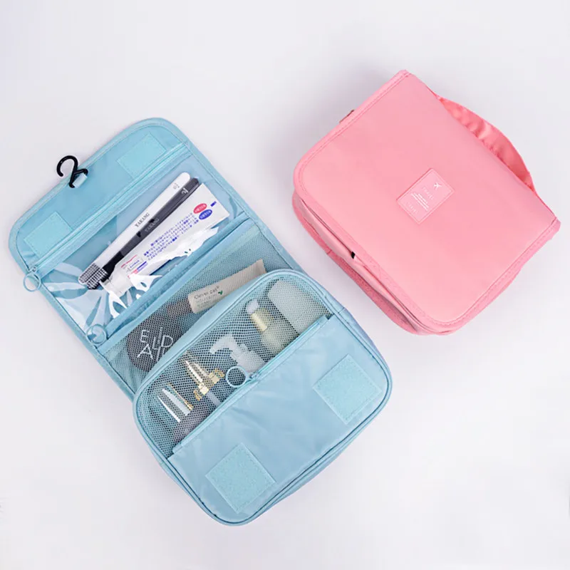 Waterproof Travel Makeup Bag – High-Quality Toiletries Organizer with Bathroom Hook, Wash Pouch for Women Storage Bags & Storage Items Beach bags