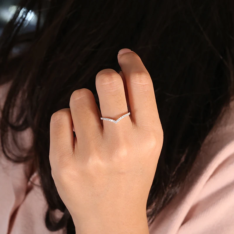 Alianzas De Boda De Diamantes De Oro De 14 Quilates, Anillos De