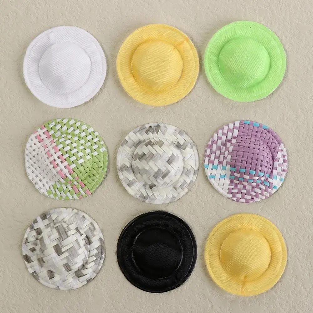 10pcs Mini Cotton Doll Hat Doll House Ornament Mixed Styles Small Cap Diy Crafts Jewelry Accessories Home Decoration