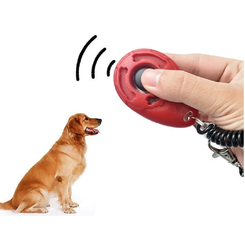 2pcs Dog Training Clickers 2 in 1 Whistle and Clicker Pet Training Tools  with Wrist Strap Key Ring for Dogs Cats Pets 