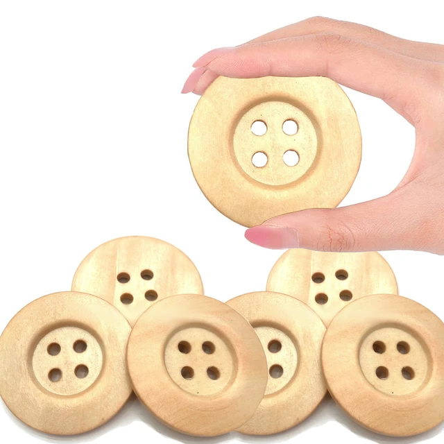 30 pcs Large Size Wood Buttons 2.36 In Round Sewing Button 4 Holes Large  Buttons for Crafts Sewing for DIY Clothing Bag - AliExpress