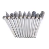 10 Pcs Double Cut Rotary Deburr Set for dremel Rotary Tool Tungsten Carbide Cutter Rotary Burr Set for Metal Polishing, Carving 3