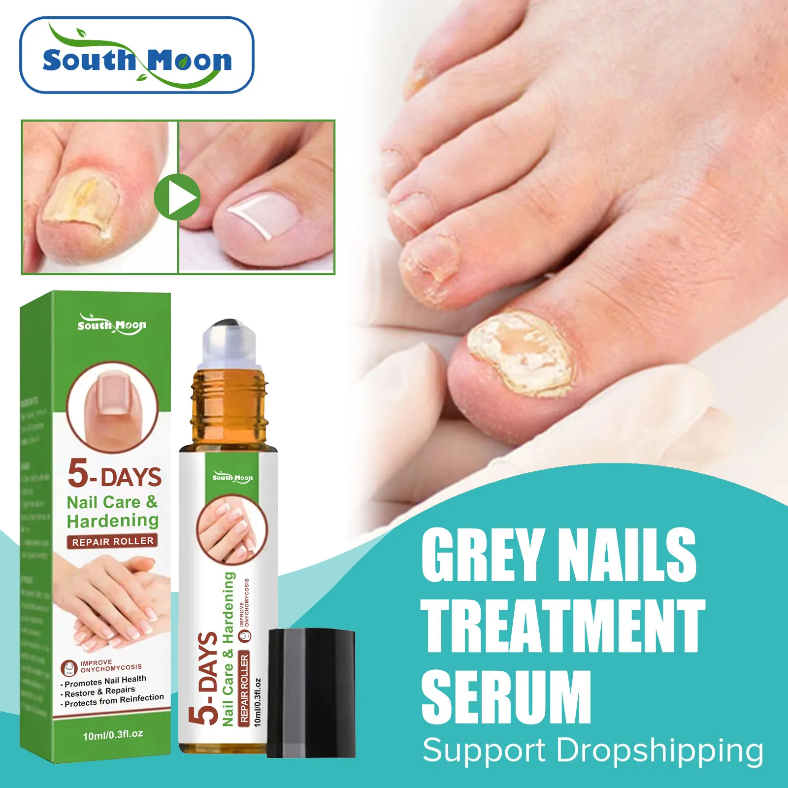 

Nail Nourishing Essence Inhibit Fungus Gray Nails Thickening Ingrown Onychomycosis Repair Yellowig Anti-Infective Nail Care 10ml