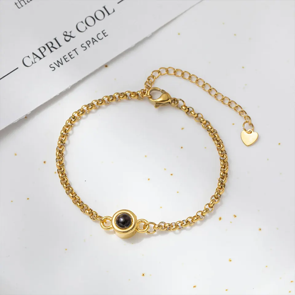 EMIRISTIC パーソナライズフォトブレスレット 内側に写真付き カスタムピクチャー球ブレスレット レディース メンズ 並行輸入品 : パーソナライズされた写真のブレスレット | 女性のためのカスタムフォトブレスレット - 男性用100 言語 I Love  You プロジェクション ピクチャー ブレスレット ギフト カスタマイズ 記念日 メモリアル ギフト : 食品・飲料・お酒