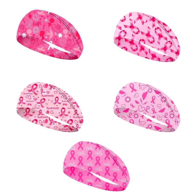 

Female Ribbon Print Headwraps Athletic Headband Women Care Headwear Accessories Dropship