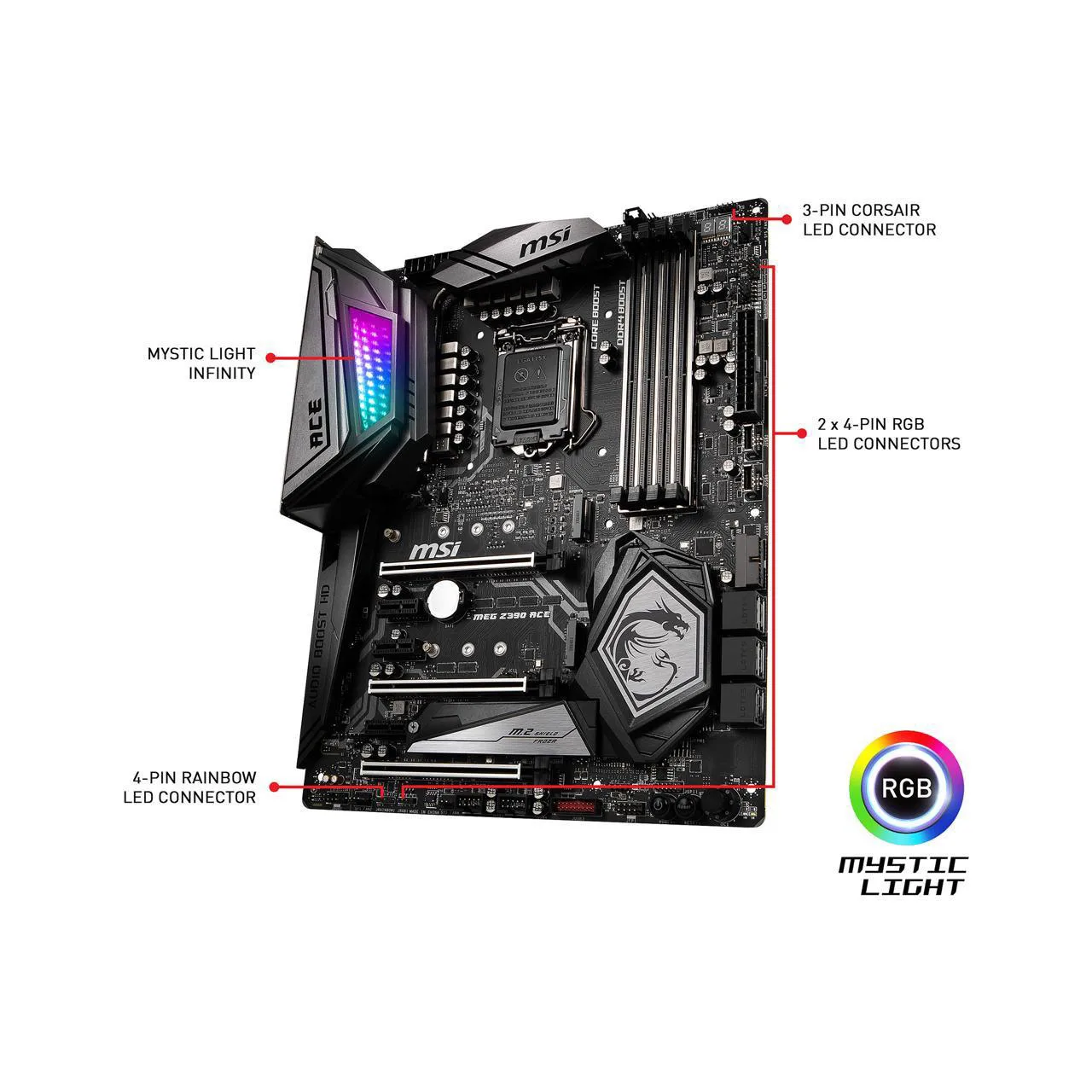 Msi Meg Z390 Ace Motherboard Intel I9 9900k MSI MEG ACE