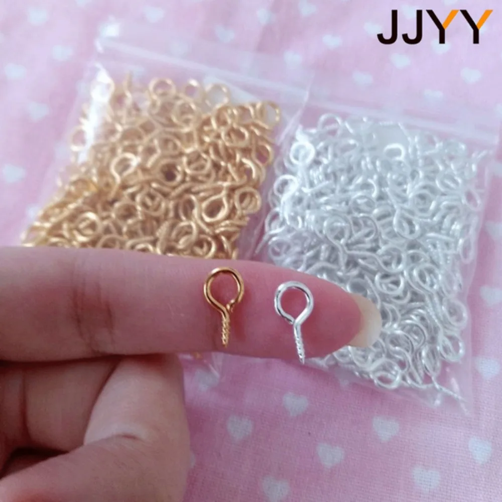 200 pcs Diy jewelry accessories self-tapping goat's eye screws goat's eye nails horn nails gold screws jewelry making