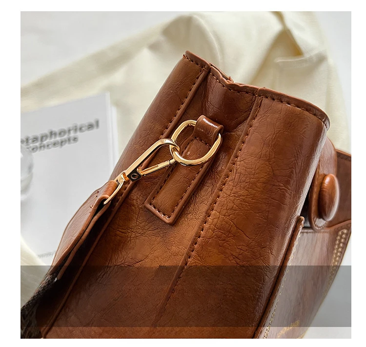 Farbe verbreitert Band Eimer für Frauen neue Retro-Mode Schulter PU Ledertaschen_voghion.com