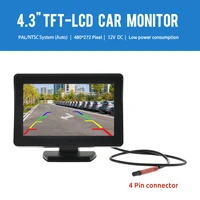 Car Rear View Camera Wide Degree  4.3" TFT LCD Display or Monitor Waterproof Night Vision Reversing Backup 2In1 Parking Revere - Image 3