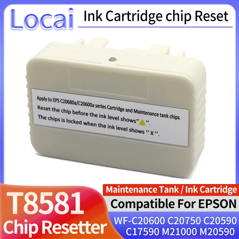 

T8581 T8871 T04Q1 T02S1 T02Q1 T02Y1 Ink Cartridge Chip Resetter For Epson WF-C20600 C20750 C20590 C17590 M21000 M20590 C21000