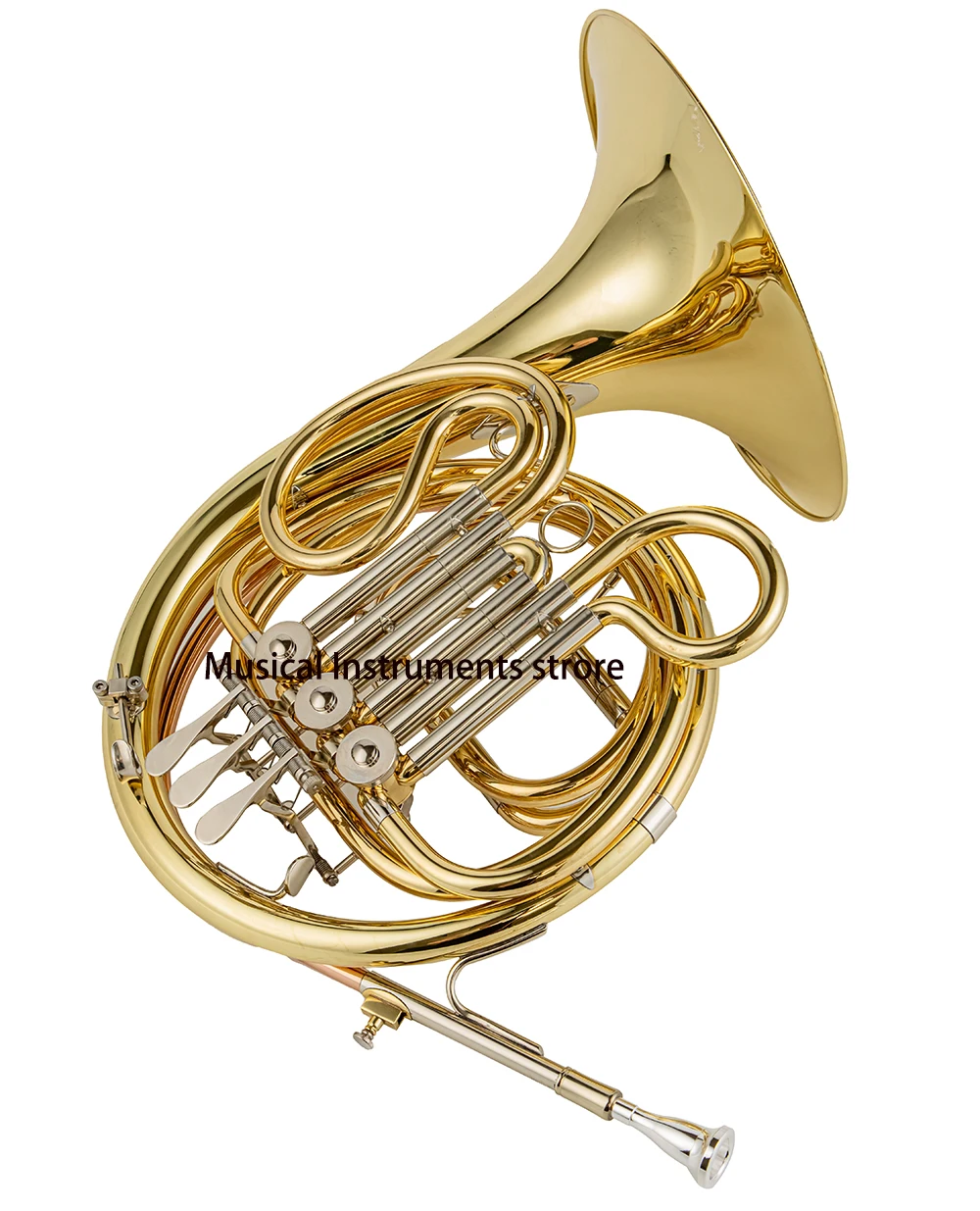 3 key French horn F yellow brass clear lacquer professional musical instrument