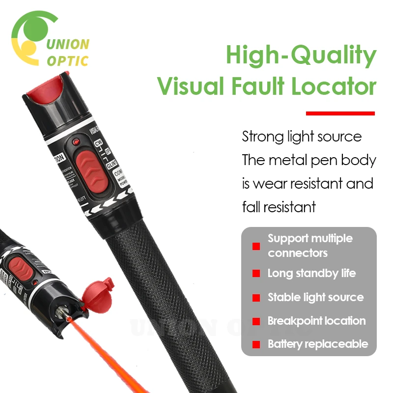 

Visual Fault Locator Optical Fiber Red Light Pen Optic Cable Tester 5MW~50MW (Optional) Range VFL
