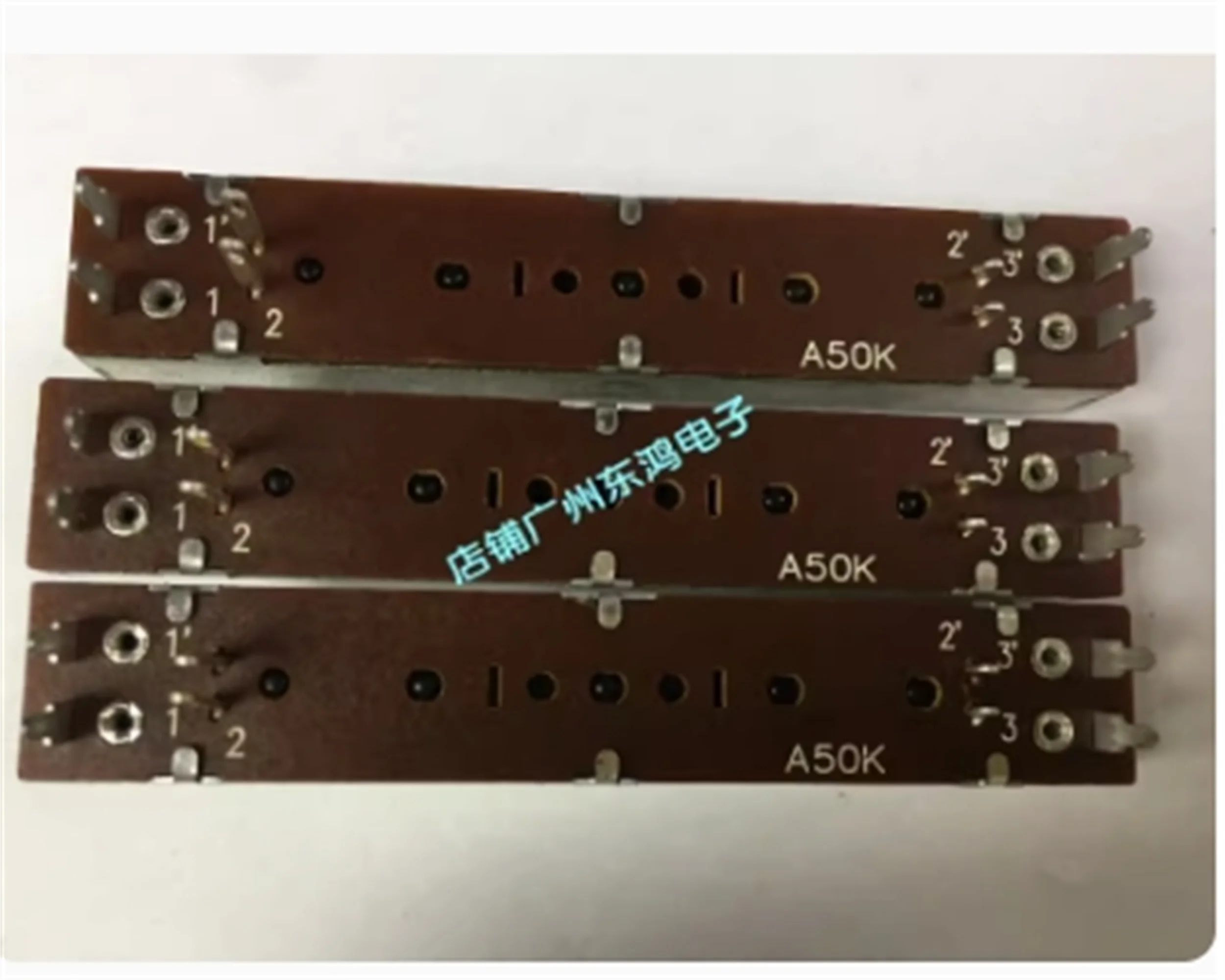 1 PCS Taiwan Puyao F mixer sliding potentiometer SL45G 7.3cm dual A50Kx2 shaft length 15mm