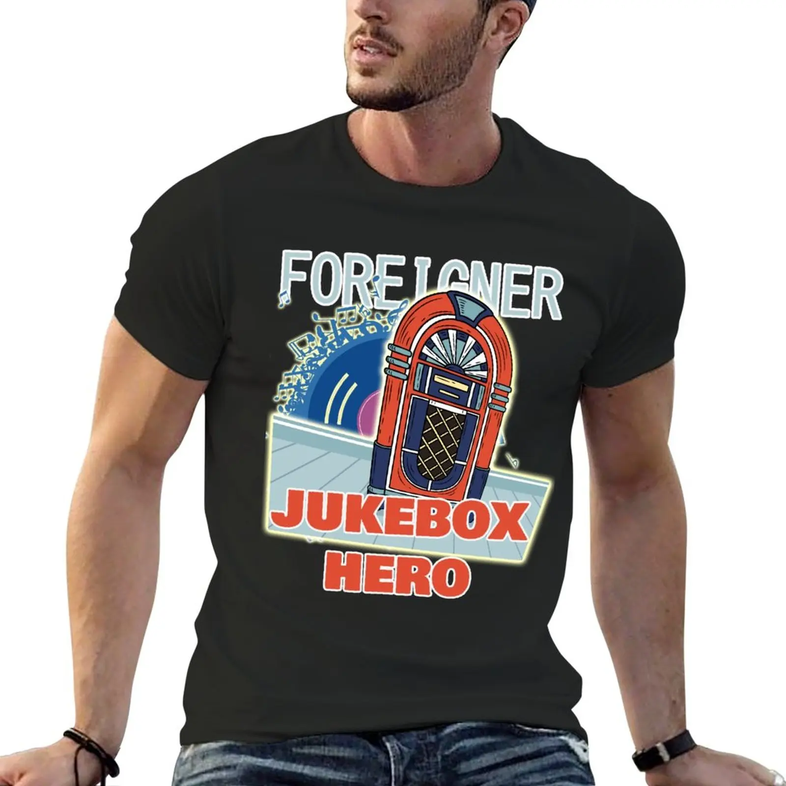 New Jukebox Hero Vintage Retro T-Shirt T-Shirt T-Shirt Ad Asciugatura Rapida Maglietta Ad Asciugatura Rapida Magliette Grafiche Da Uomo
