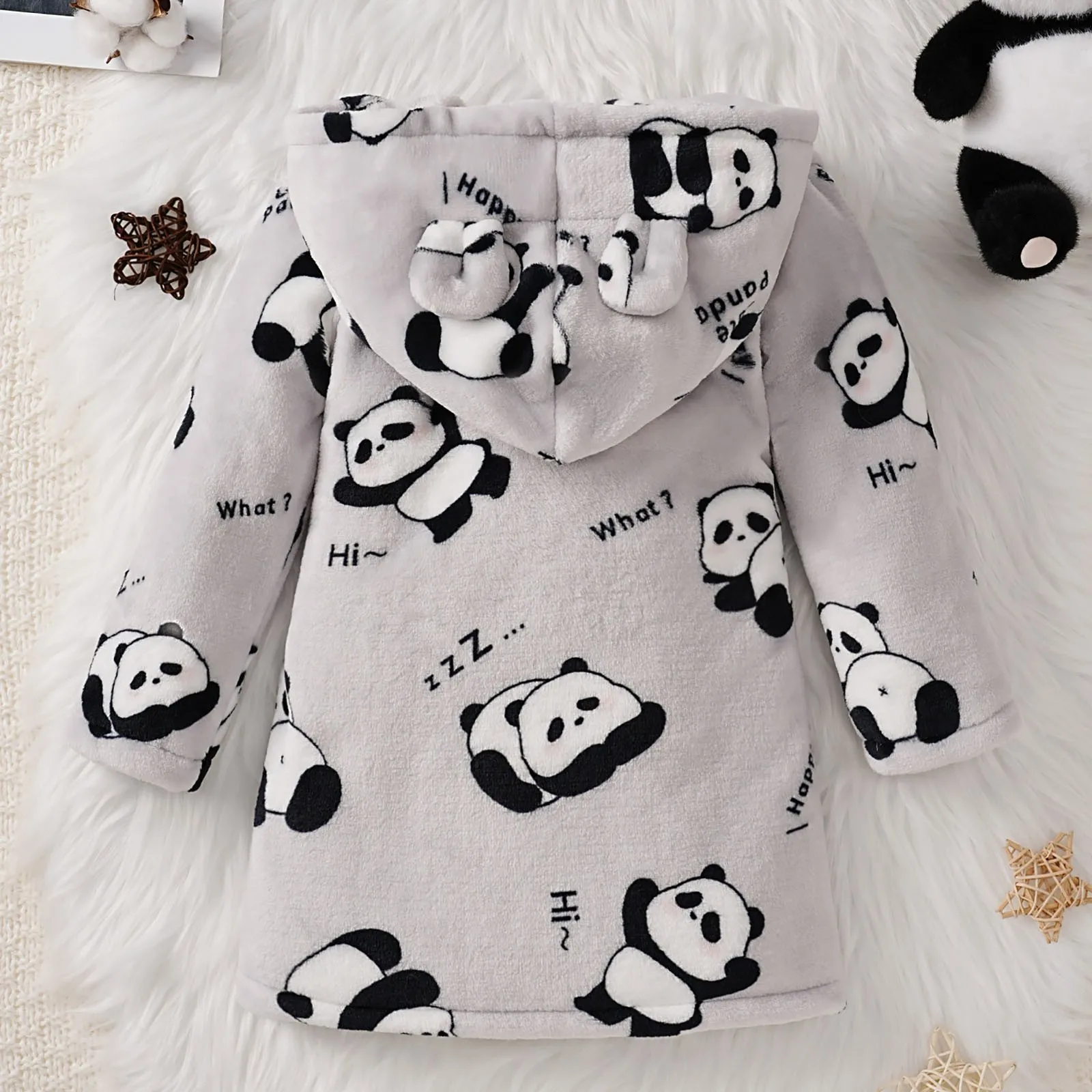 Kids Pajamas Set Flannel Pajamas Child Bathrobe Kids Robe Kids Baby Hooded Pijama Boys Girls Autumn Winter Warm Flannel Fleece Towel Bath Robe Bathrobe Soft Pajamas Sleepwear 1-7 years