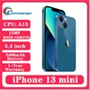 Original Apple iPhone 13 mini Unlocked 128/256GB A15 Chip IOS Face ID 5.4' OLED Screen 12MP Dual Camera NFC 5G used Cellphone