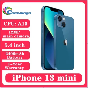 Original Apple iPhone 13 mini Unlocked 128/256GB A15 Chip IOS Face ID 5.4' OLED Screen 12MP Dual Camera NFC 5G used Cellphone