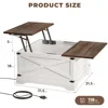 Lift Top Coffee Table with Storage, Square Coffee Table for Living Room with Wireless Charging, Farmhouse Coffee Table 2