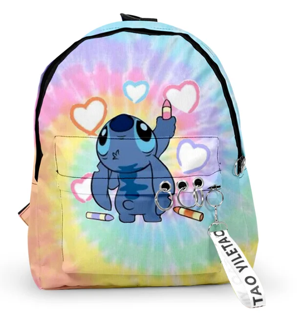 Disney Stitch 2023 New Children's Backpack Cartoon 3D Mini Backpack Large Capacity High Quality Fashion Children's Schoolbag