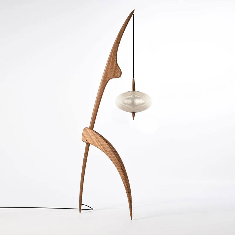 

Напольная Лампа из ореха в китайском старинном стиле, дизайнерские лампы из массива дерева в стиле ретро для гостиной, спальни, дома в отеле